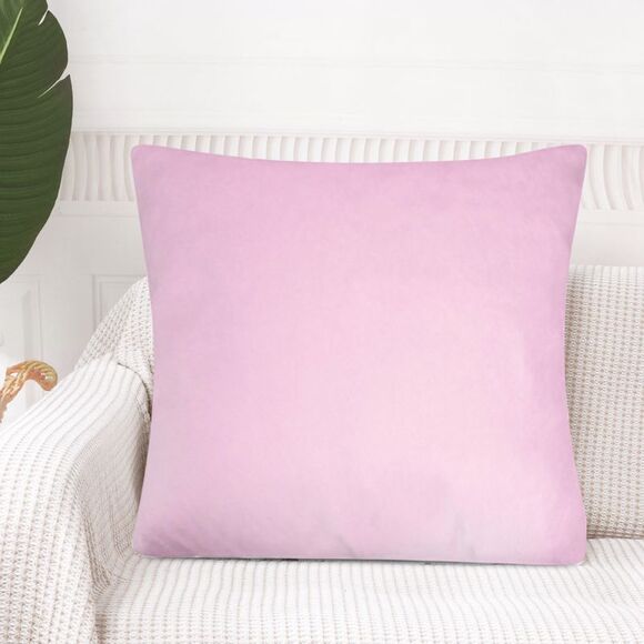 80/20 Viscose Velvet Soft Throw Pillow Cover Square 18" x 18" Lilac - Picture 3 of 5
